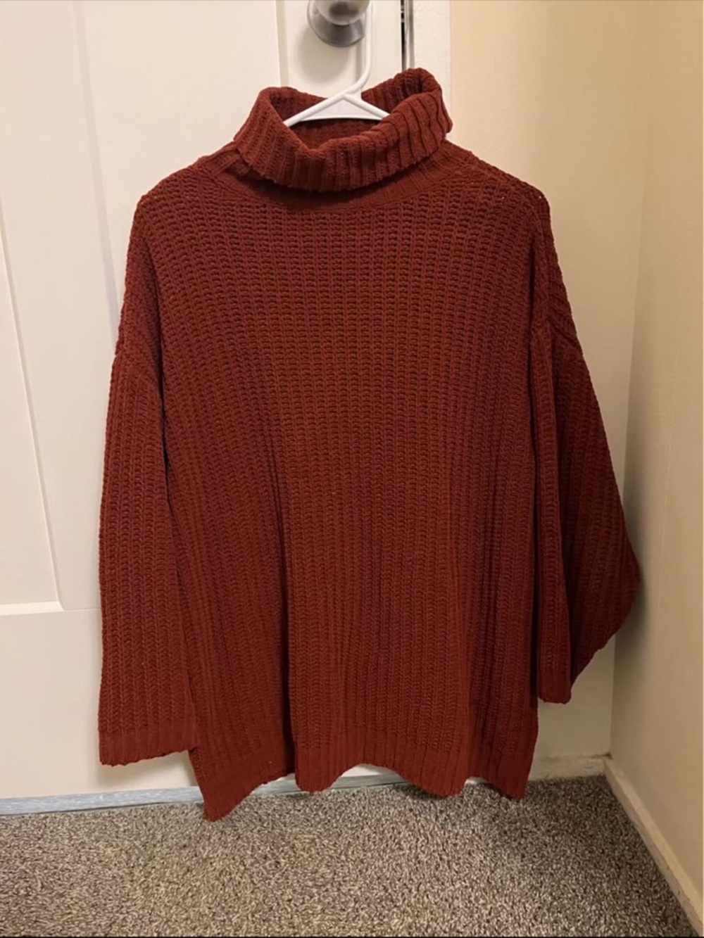 Arizona Jean Company Burnt Orange Cowl Neck Sweater